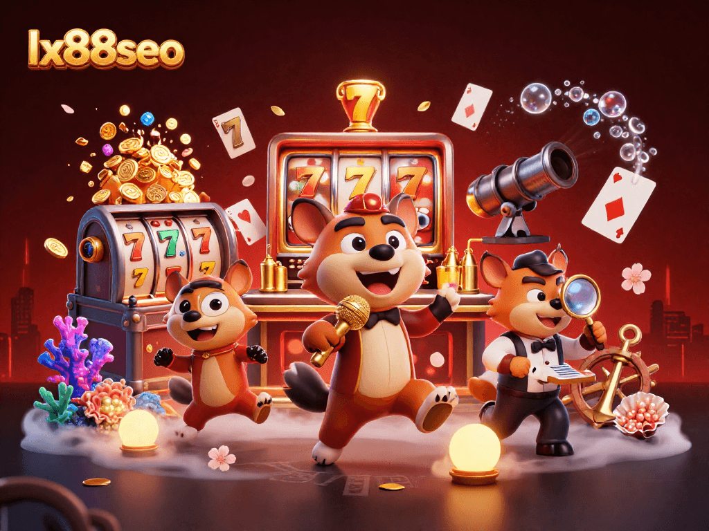 Experience winning strategies at lx88seo with a lively hyena casino scene filled with gold and excitement.