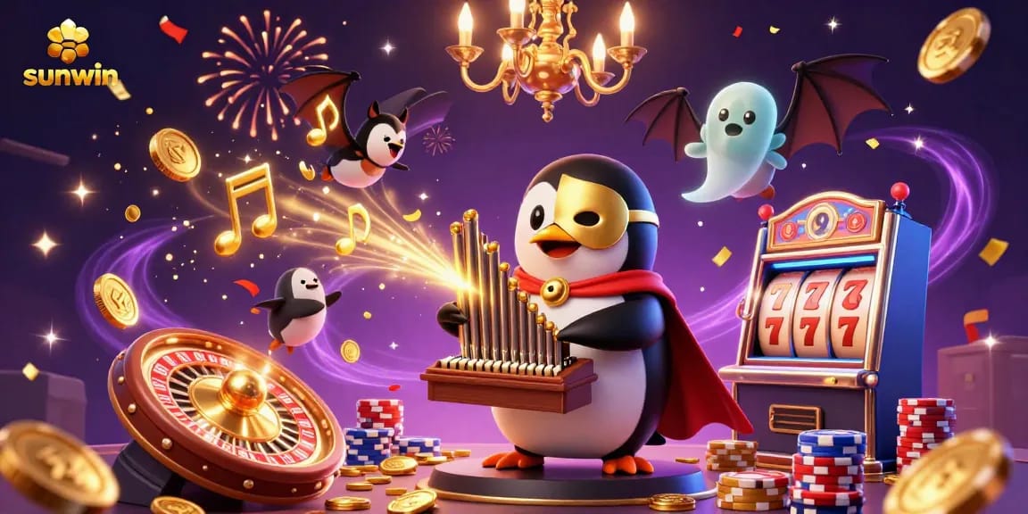 Engage with sunwin's immersive casino environment featuring vibrant characters and dynamic game elements.