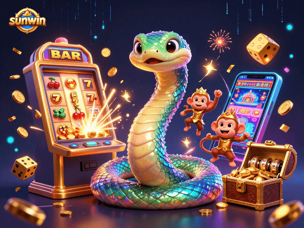 Experience sunwin's vibrant 3D world with a jackpot explosion and playful characters!