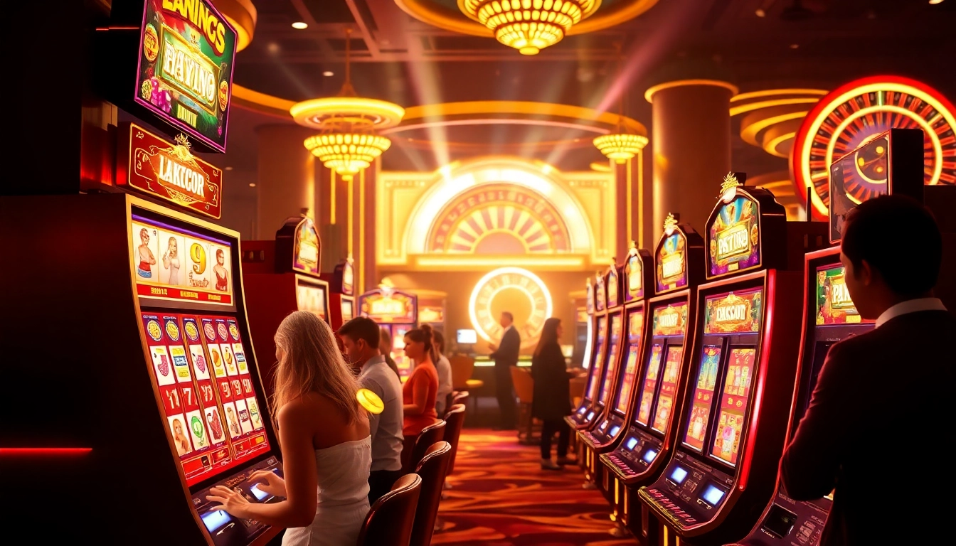 Experience the thrill of slot gacor gameplay amidst vibrant casino lights and winning moments.