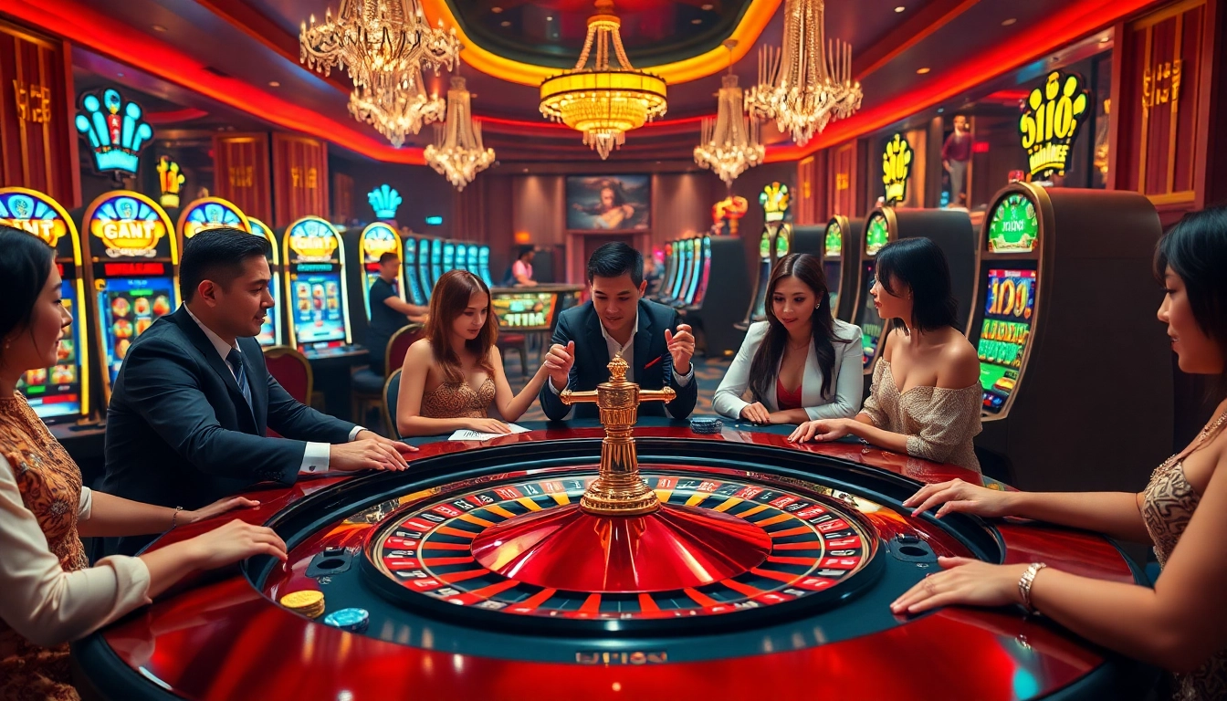 Players enjoy their thrilling experience at the casino with link j88, featuring roulette, slots, and poker.