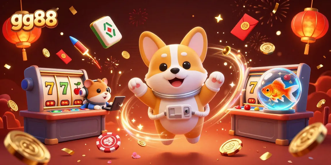 Experience gg88 in a vibrant space casino filled with floating poker chips and lively gaming elements.