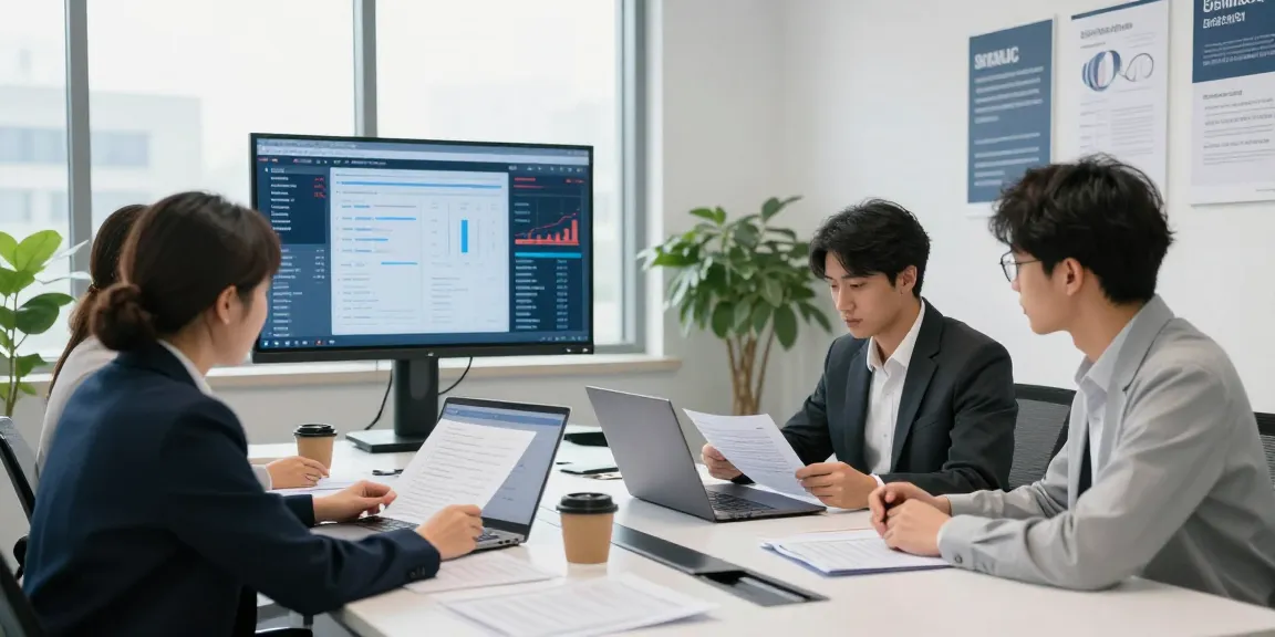 Team analyzing document fraud detection strategies in a modern office setting