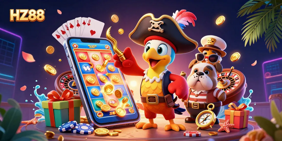 Experience thrilling gaming adventures with HZ88's vibrant slots and casino games.