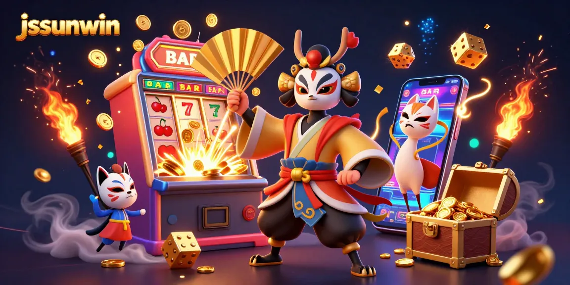 Experience thrilling gameplay at jssunwin with a vibrant 3D scene featuring dynamic casino elements.