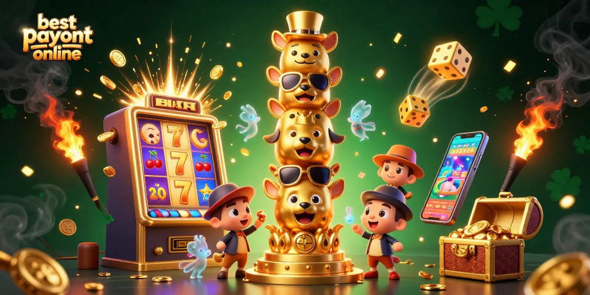 Engage with the best payout casinos online featuring vibrant slot machine action and lively 3D characters.