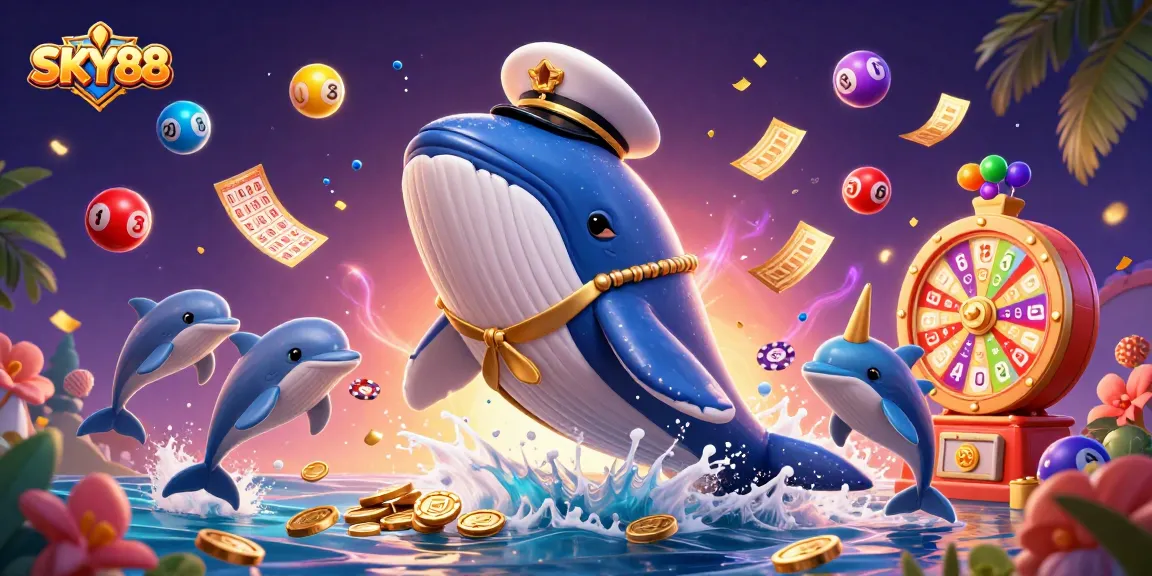 Engage in vibrant gameplay with SKY88's colorful 3D casino characters amidst a bounty of winning elements.