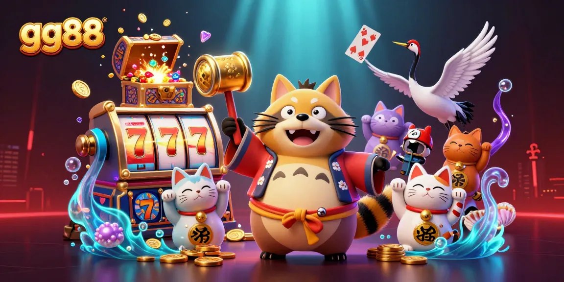 Experience exhilarating slot action at gg88 with colorful lucky symbols and cheerful characters!