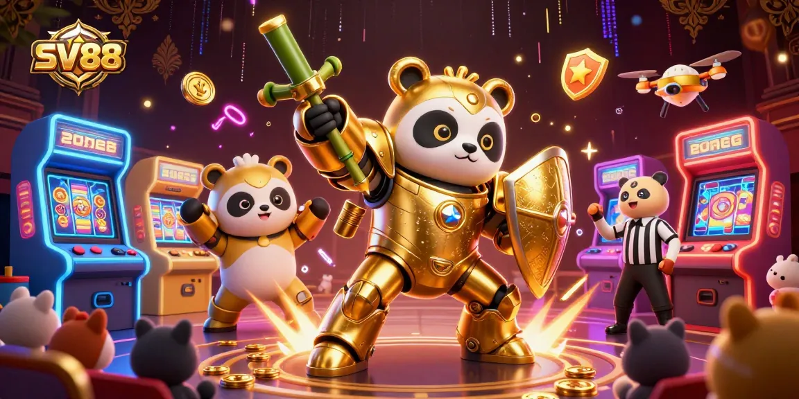 Experience thrilling gameplay at SV88 with vibrant casino elements and 3D animated characters.