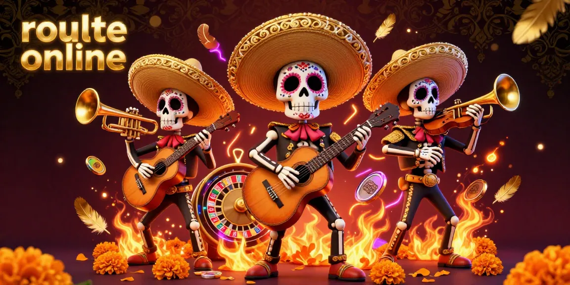 Experience the excitement of roulette online with a colorful mariachi scene and vibrant casino elements.